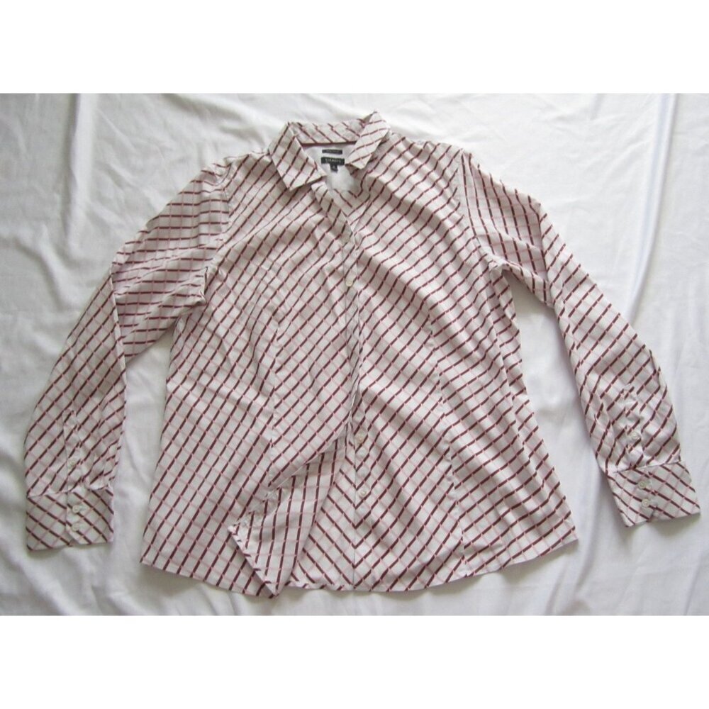 Women's Talbots Wrinkle Resistant Button Long Sleeve Shirt Sz 16 (WB395)